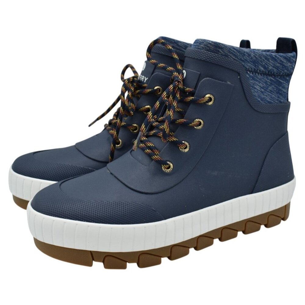 Sperry Womens Size 10 Torrent Blue Waterproof Rubber Boots Shoes‎